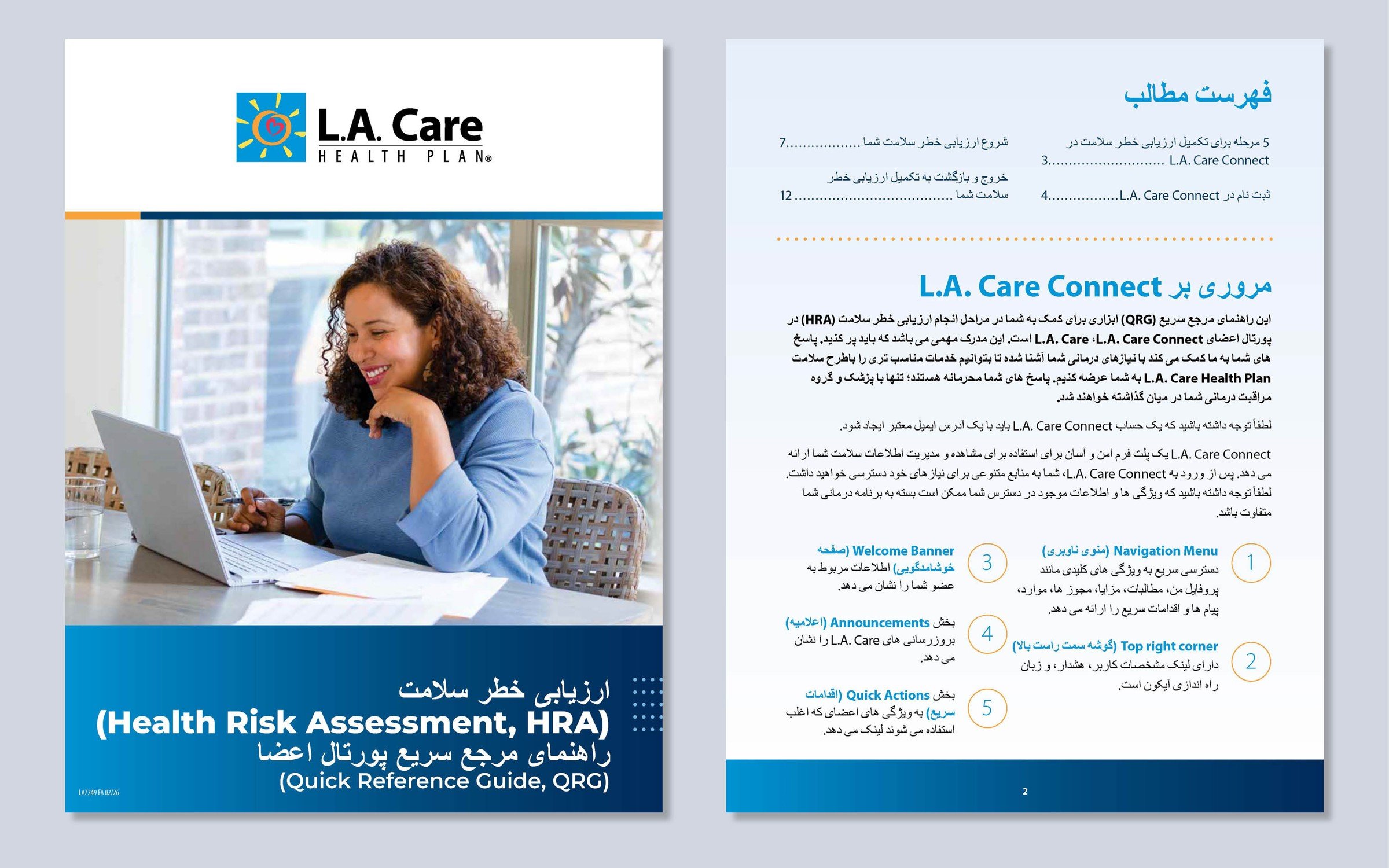 Farsi RTL quick reference guide — right-to-left multilingual DTP layout sample